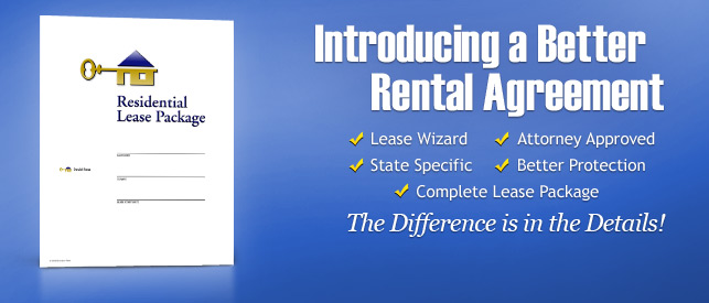 Introducing a Better Rental Agreement - Lease Wizard, State Specific, Attorney Approved, Better Protection, Complete Package.  The Difference is in the Details!