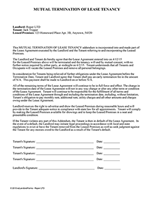 Mutual Termination of Lease Tenancy
