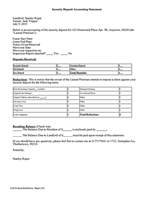 Security Deposit Accounting Statement