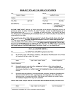 Nevada 5 Day Notice of Unlawful Detainer for Failure to Vacate Rental Unit-No Cause 
