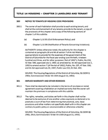 District of Columbia Chapter 3 Requirement
