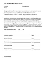 Georgia Flood Disclosure