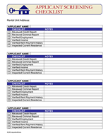 Tenant Screening Checklist