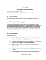 Tennessee Rental-Purchase Agreement Act