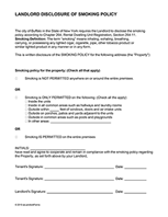 Buffalo Disclosure of Smoking Policy