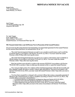 Montana Notice to Vacate