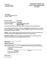 North Dakota Notice of Intent to Evict for Non-Payment