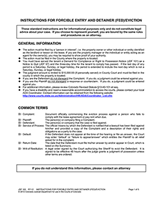 Colorado Instructions for Forcible Entry and Detainer (FED) / Evictions