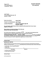 Maryland Notice to Vacate