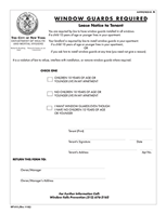 New York City Window Guard Notice (Lease Addendum)