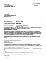 South Dakota 3 Day Notice to Quit