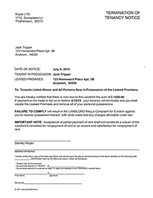 Vermont Termination of Tenancy for Non-Payment of Rent