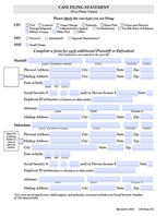 South Dakota Two Party Case Filing Statement