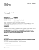 Wyoming Notice to Quit for Breach of Lease