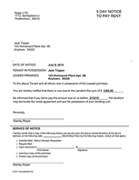 Hawaii 5 Day Notice to Pay Rent 