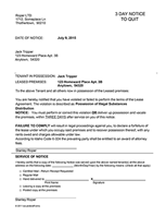 Idaho 3 Day Notice to Quit