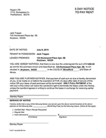 Illinois 5 Day Notice to Pay Rent