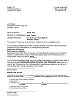 Iowa 7 Day Notice to Vacate