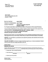 Maine 7 Day Notice to Vacate