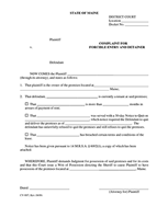 Maine Complaint for Forced Entry & Detainer
