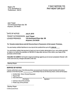 Alabama 7 Day Notice for Failure to Pay Rent