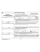 North Carolina Complaint in Summary Ejectment