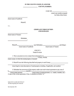 Florida Complaint for Eviction & Damages