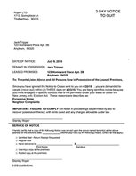 New Jersey 3 Day Notice to Quit