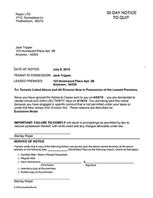 New Jersey 30 Day Notice to Quit