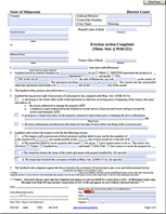 Minnesota Eviction Action Complaint