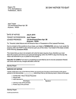 Pennsylvania 30 Day Notice To Quit