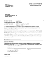 Virginia 21/30 Day Notice to Cure or Vacate