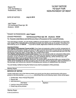 14 Day Notice To Vacate Pictures To Pin On Pinterest Pinsdaddy Eviction Notice Template Massachusetts