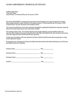 Remove Tenant Amendment