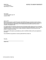 Notice to Show Property