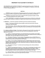 Property Management Contract (for Managers)