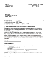 Wisconsin 30 Day Notice to Cure or Vacate