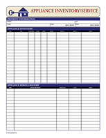 Appliance Inventory/Service Log