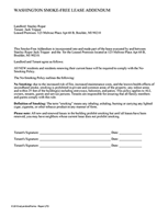 Washington Smoke-Free Lease Addendum
