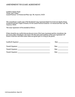Lease Amendment