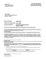 Oklahoma 10 Day Demand for Compliance