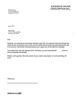 Excessive Water Consumption Bill