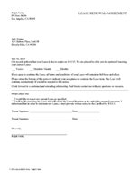 Lease Renewal Notice