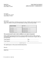 Past Due Payment Arrangement Agreement