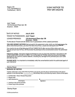 Utah 3 Day Notice to Pay or Vacate