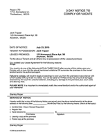 Utah 3 Day Notice to Comply or Vacate