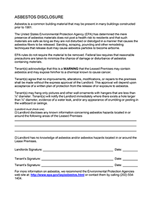 Asbestos Disclosure