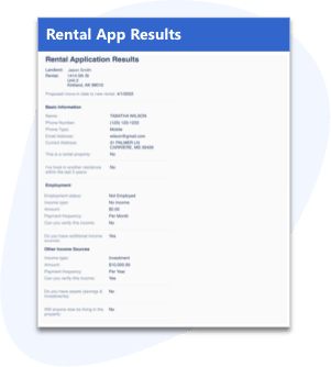 Rental App Results