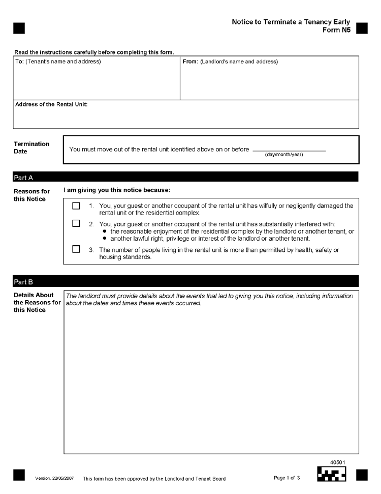 notice of termination of tenancy letter sample