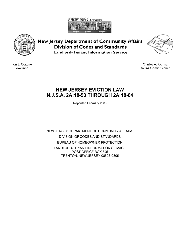 New Jersey Eviction Law EZ Landlord Forms